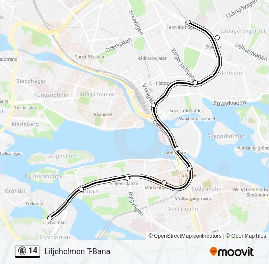 14 Metro Line Map
