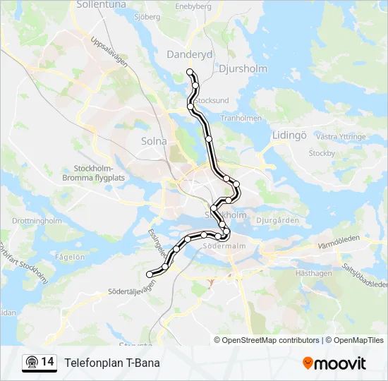 14 Metro Line Map