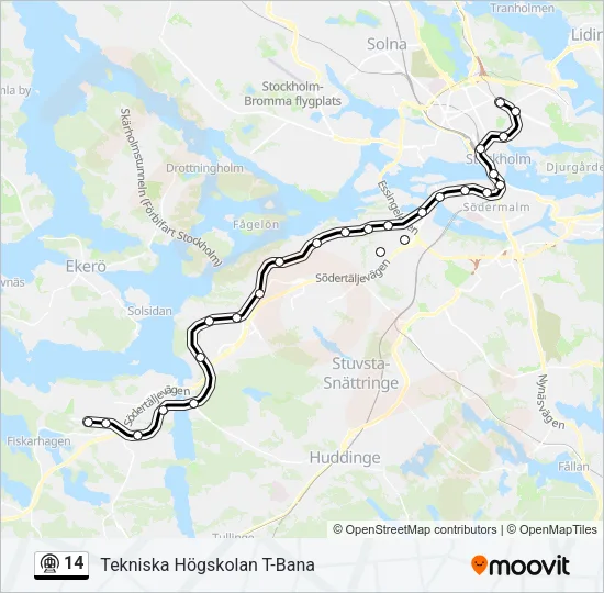 14 Metro Line Map