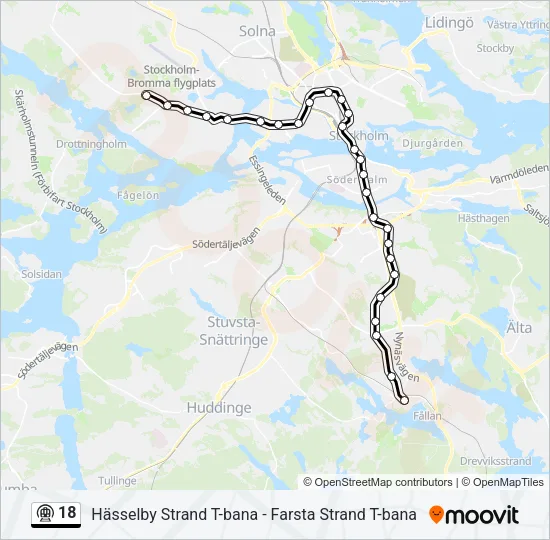 18 Metro Line Map