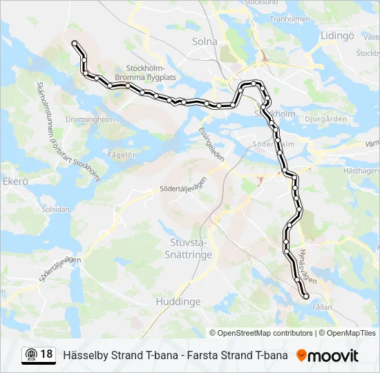 18 Metro Line Map