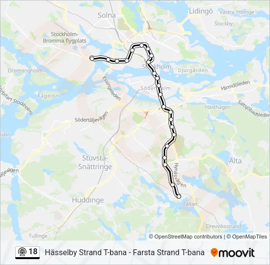 18 Metro Line Map