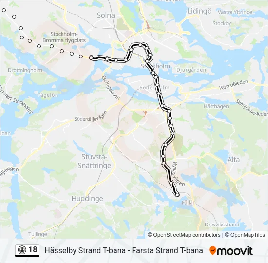 18 Metro Line Map