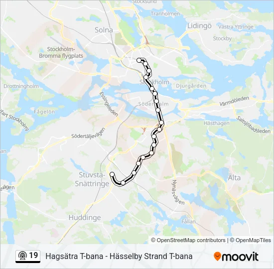 19 Metro Line Map