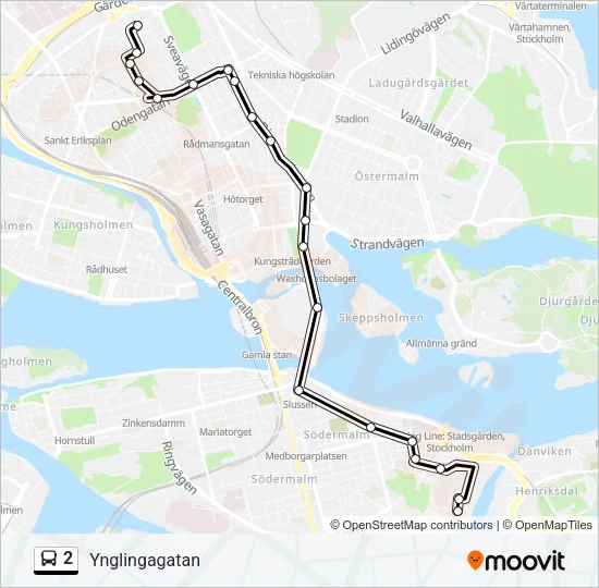 2 Bus Line Map