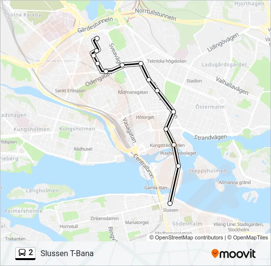 2 Bus Line Map