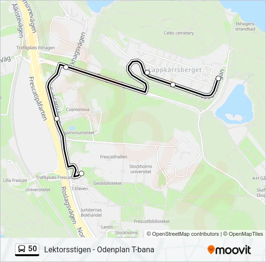 50 Bus Line Map
