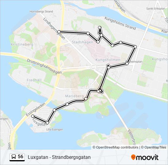 56 bus Line Map