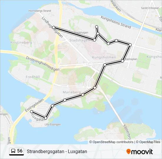 56 Bus Line Map