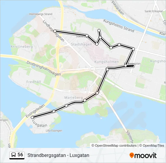 56 Bus Line Map