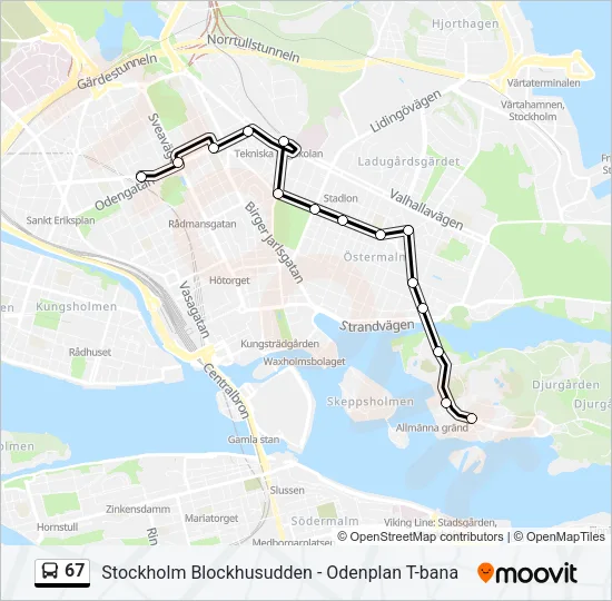 67 Bus Line Map