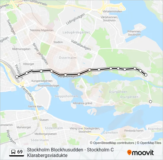69 Bus Line Map