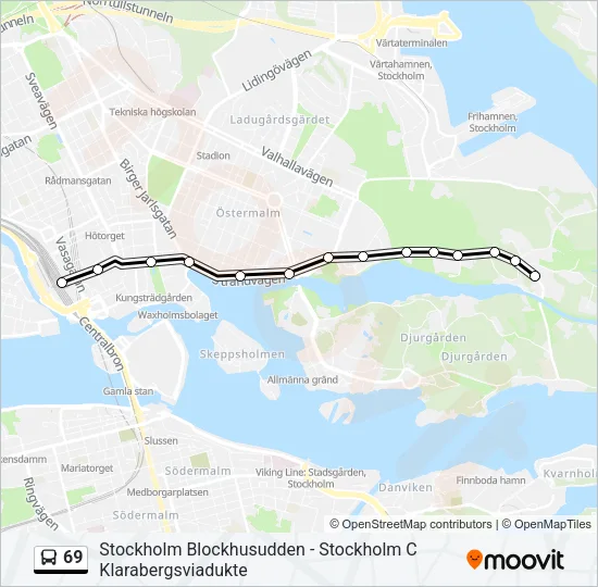 69 Bus Line Map