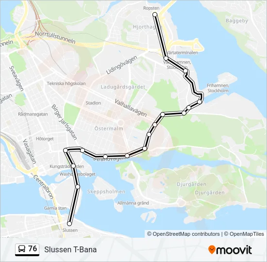 76 Bus Line Map