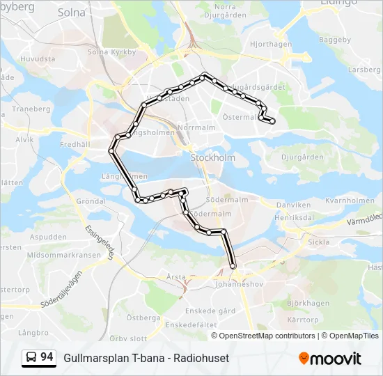 94 Bus Line Map