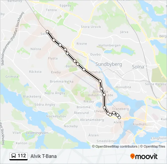 112 Bus Line Map
