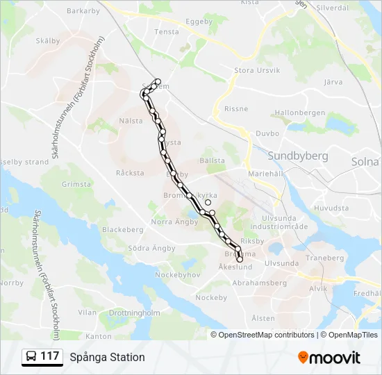 117 Bus Line Map