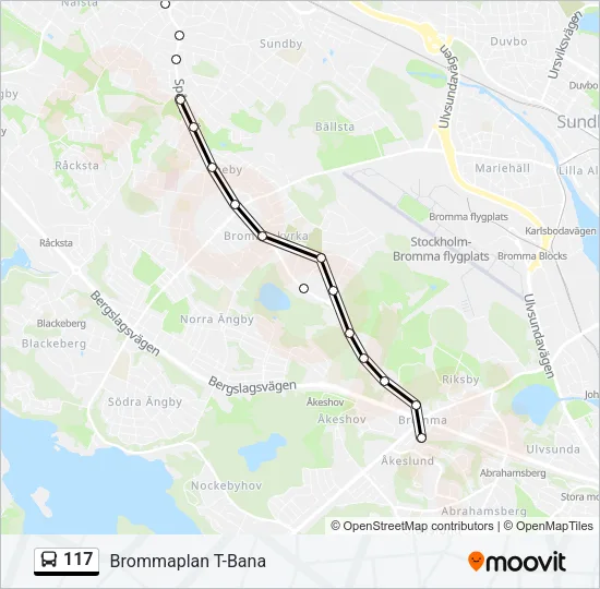 117 Bus Line Map