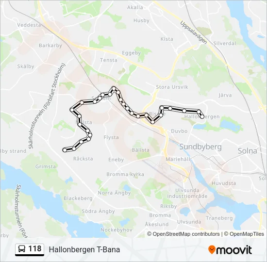 118 Bus Line Map
