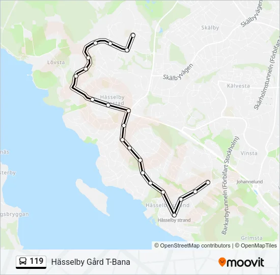 119 Bus Line Map