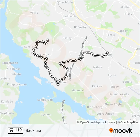 119 Bus Line Map