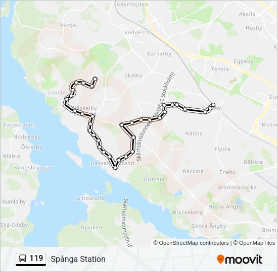 119 Bus Line Map