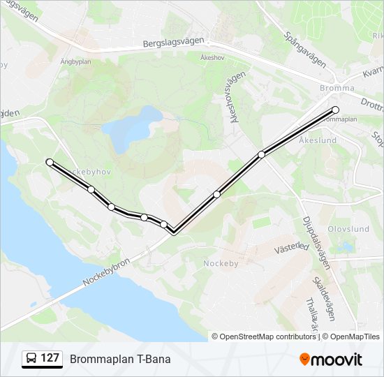 127 bus Line Map