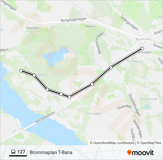 127 Bus Line Map