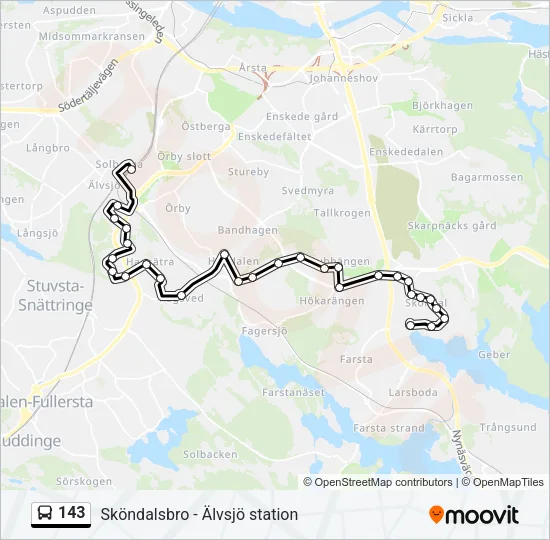143 Bus Line Map