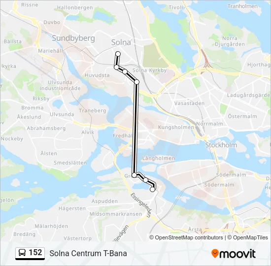 152 Bus Line Map