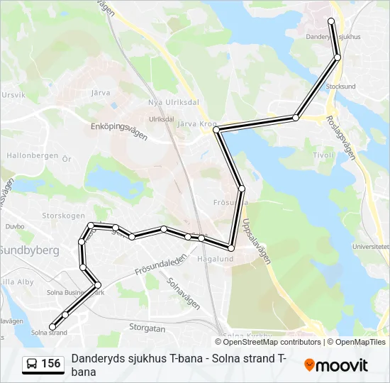 156 Bus Line Map
