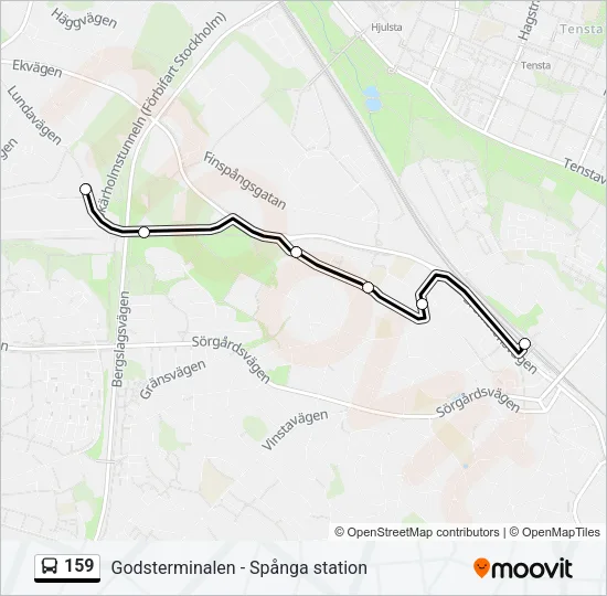 159 Bus Line Map