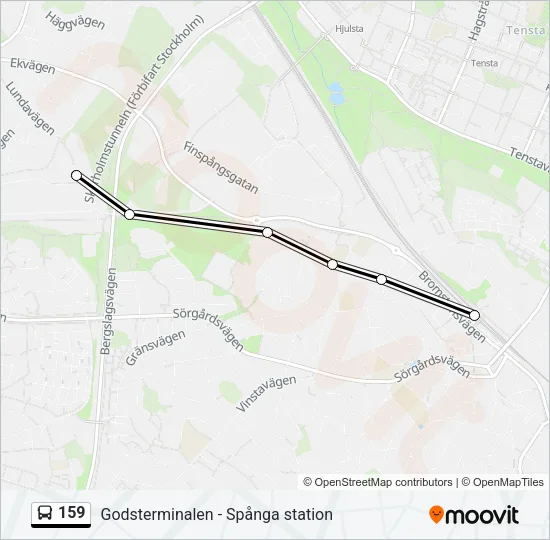 159 Bus Line Map