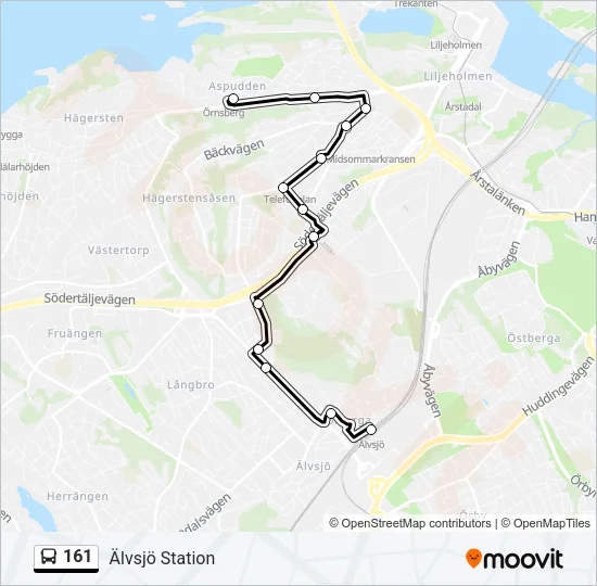 161 Bus Line Map