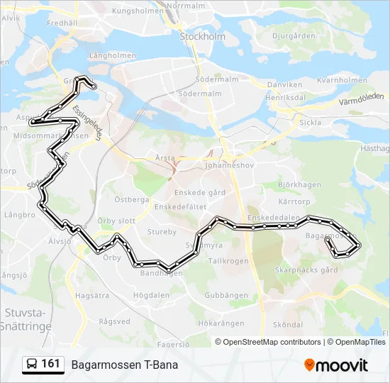 161 Bus Line Map