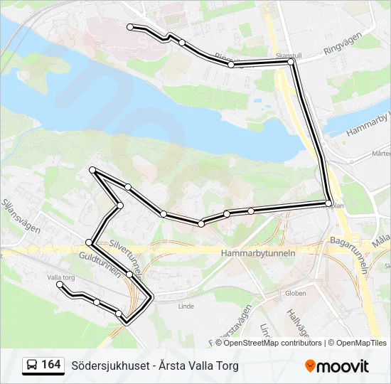 164 Bus Line Map