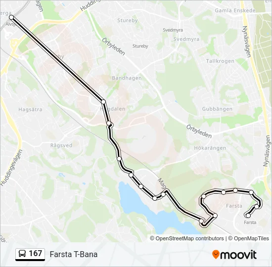 167 Bus Line Map