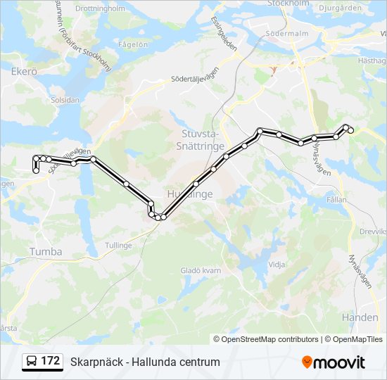 172 bus Line Map