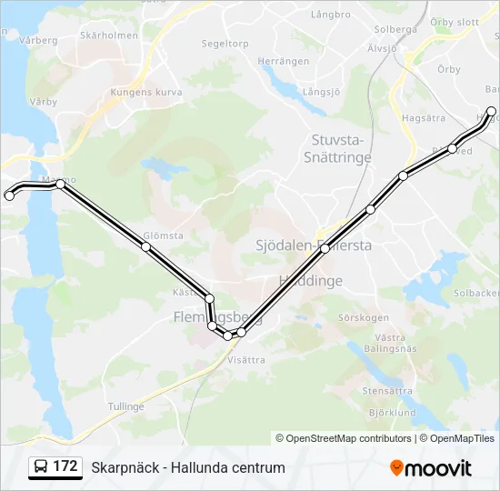 172 Bus Line Map
