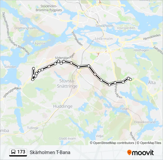 173 Bus Line Map