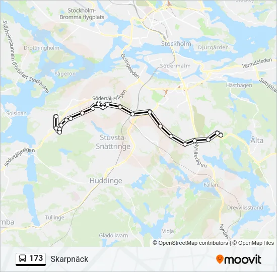 173 Bus Line Map