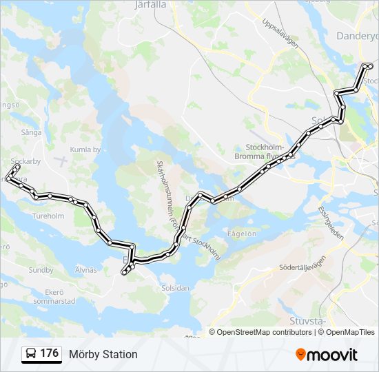 176 bus Line Map