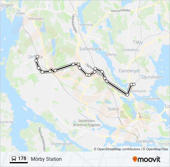 178 bus Line Map