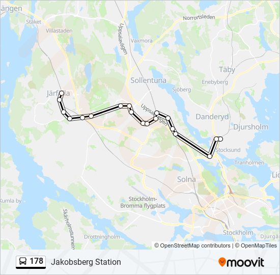 178 bus Line Map