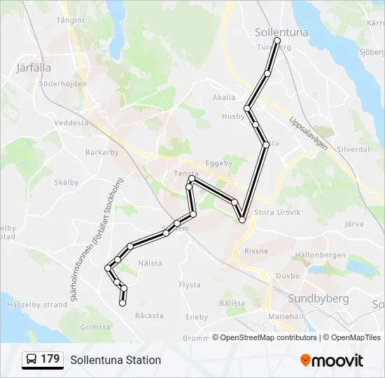 179 Bus Line Map