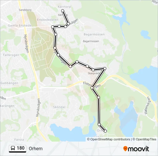 180 Bus Line Map
