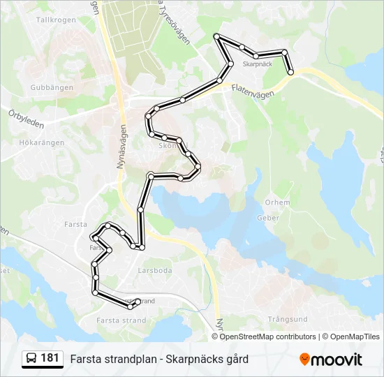 181 Bus Line Map