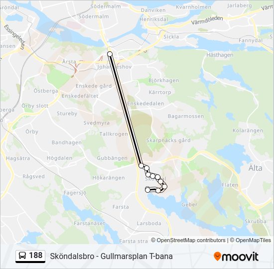 188 bus Line Map