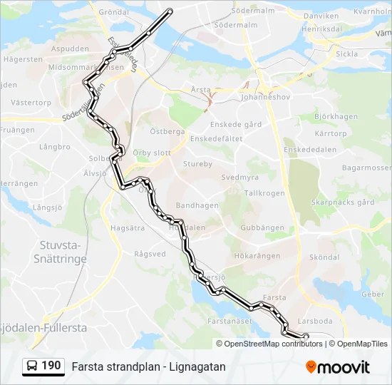190 Bus Line Map