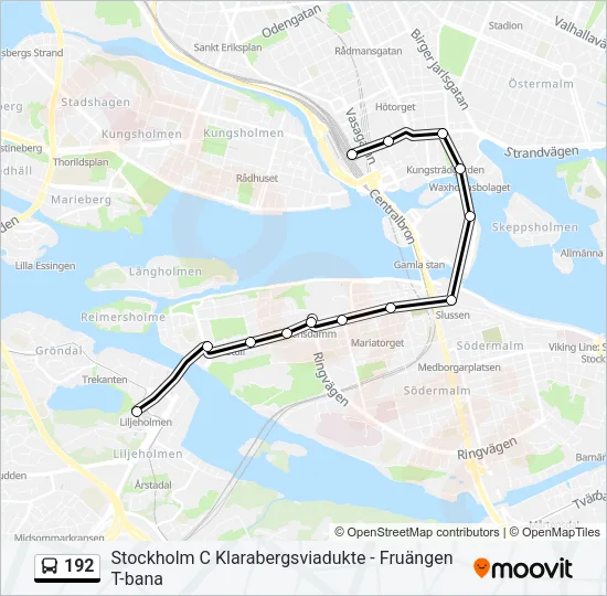 192 Bus Line Map